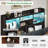 Ivy Bronx Farmhouse King Bed with LED Bookcase Headboard, 4 Storage Drawers & Charging Station, Black-464654212-464654219