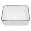 Lavabo de salle de bain vasque rectangulaire en céramique 19 x 15 pouces au-dessus du comptoir-94339057