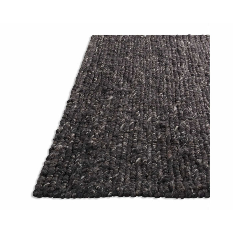 Pim Pim Wool Area Rug in Slate, Rectangle 6' x 9'