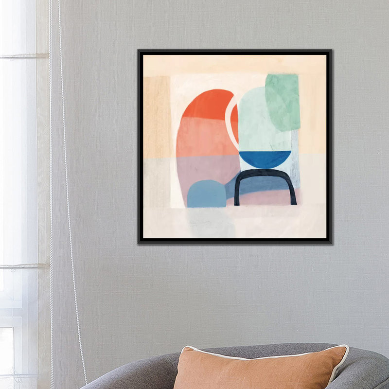 Multiforme II - Impression sur toile, H 26 po x l 26 po x P 1,5 po, Toile encadrée noire, Pas de tapis