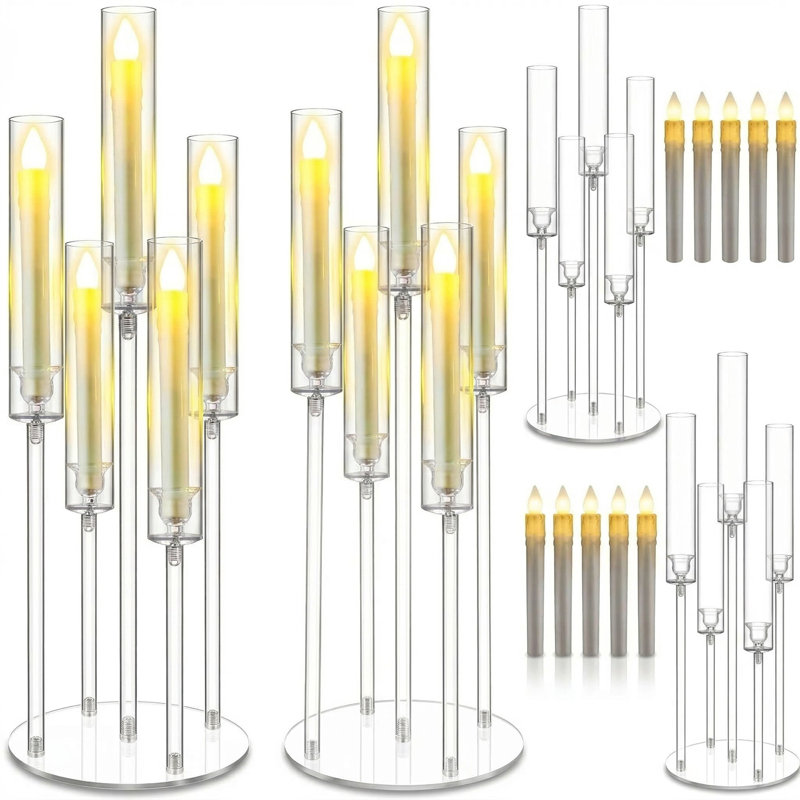 Candelabra with Candle Included, Set of 4