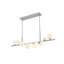 Modern 8 Light Chrome Linear Chandelier-70079921