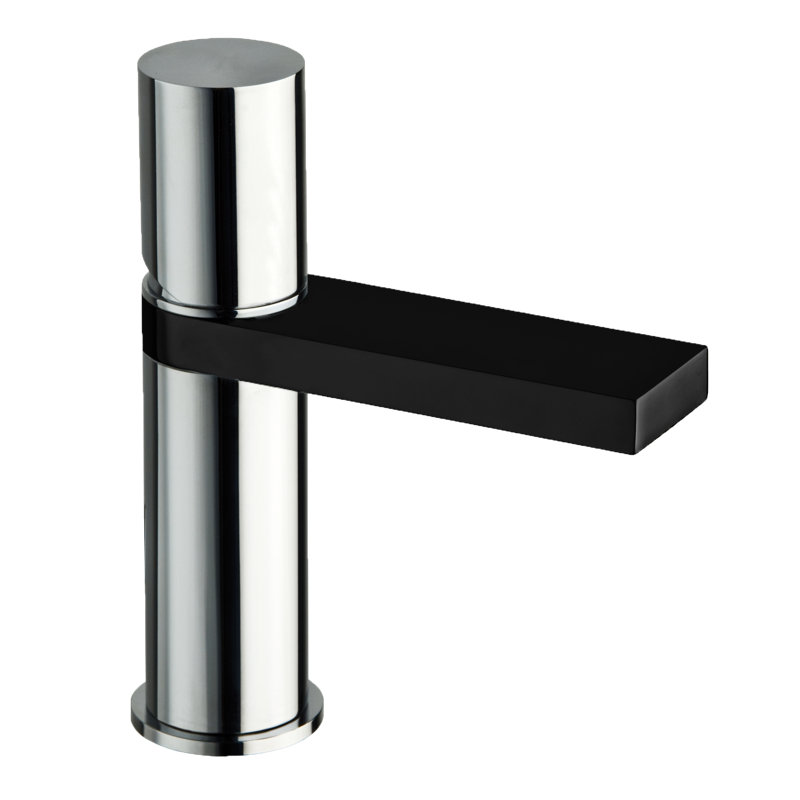 Otella Single-handle Bathroom Faucet with Drain Assembly, Chrome/Black