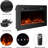 Warriedar 30'' W Black Electric Fireplace with 5000 BTU