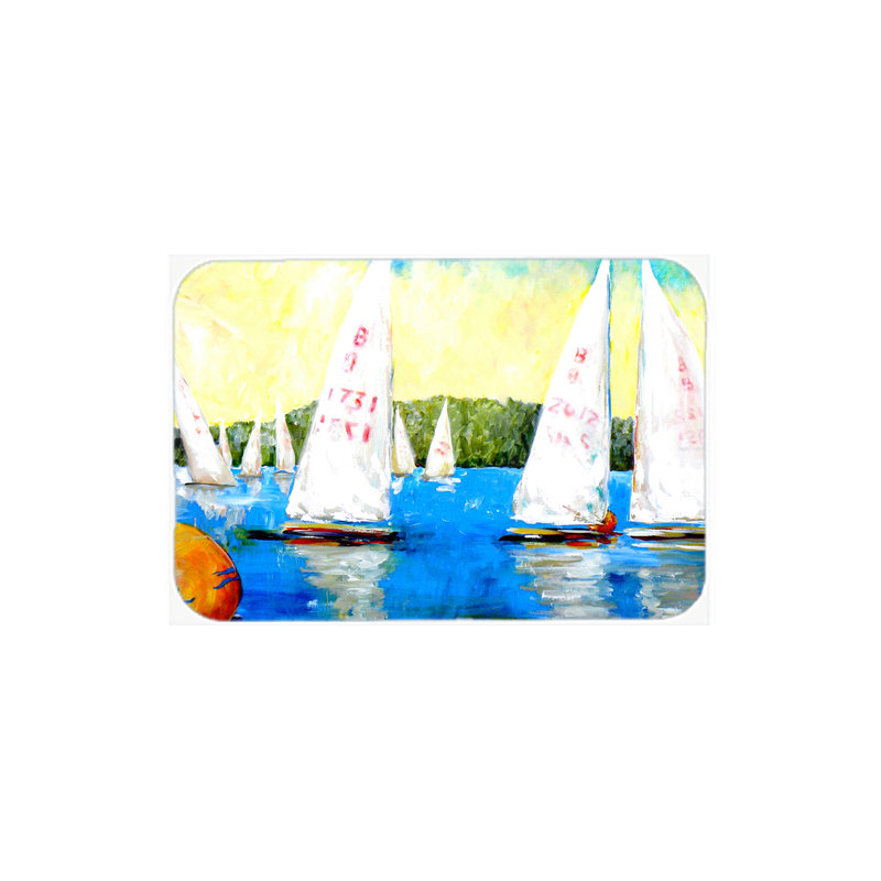La caroline de la trésors de verre de cette planche à découper Sailboat