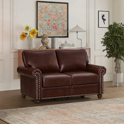 Classic Living Room Nails Sofa Faux Leather