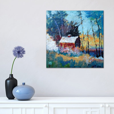Barn In The Woods by Kip Decker - Wrapped Canvas Painting
