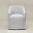25" Wide Modern No Assembly Linen Barrel Back Upholstered Dining Armchair with Interchangeable Casters & Fixed Feet-1416628317
