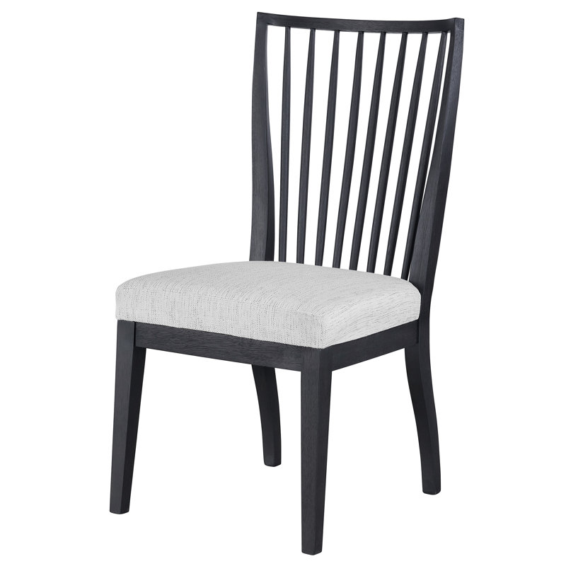 Windsor Back Side Chair in Gray, Charcoal