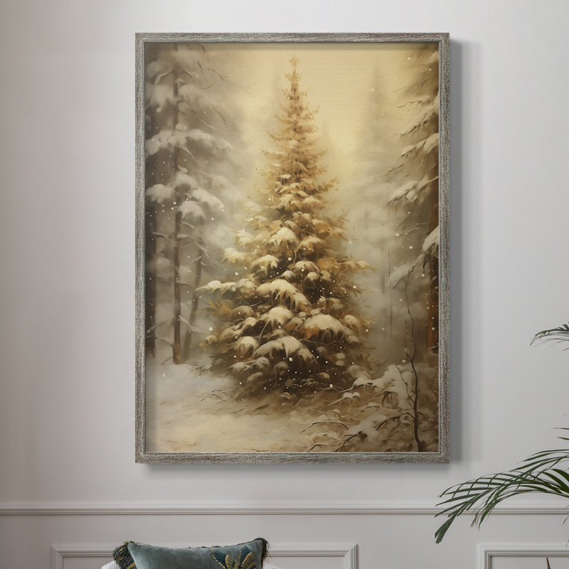 «Christmas Holiday Art», impression encadrée en bois massif, H 21 po x l 17 po