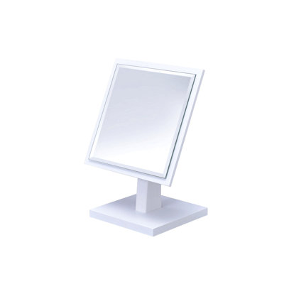 9.5" Tall Polyresin And Make-Up Mirror On A Pedestal