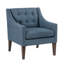 Bouton bleu - modèle de chaise de salon, structure en contreplaqué, rembourrage en mousse haute, revêtement en tissu texturé, housse de siège à fermeture à glissière amovible, pieds en bois d'hévéa brun, capacité de poids de 300 lb pour la pièce,-1721583993