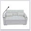 Canapé-lit futon moderne en velours avec canapé-lit, petit canapé-lit avec dossier inclinable réglable, coussins décoratifs, poches et canapé-lit convertible 3-en-1