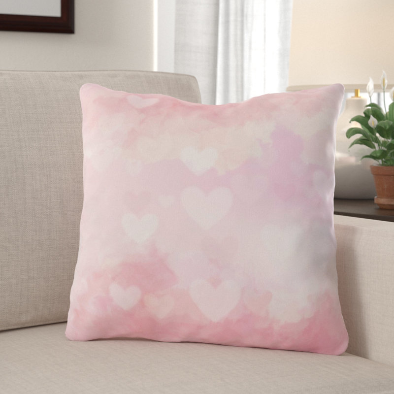 Coussin décoratif rose Ostlund, Microsuède, Intérieur