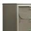 Commode large 6 tiroirs Zema, bois massif argenté avec détails en acrylique