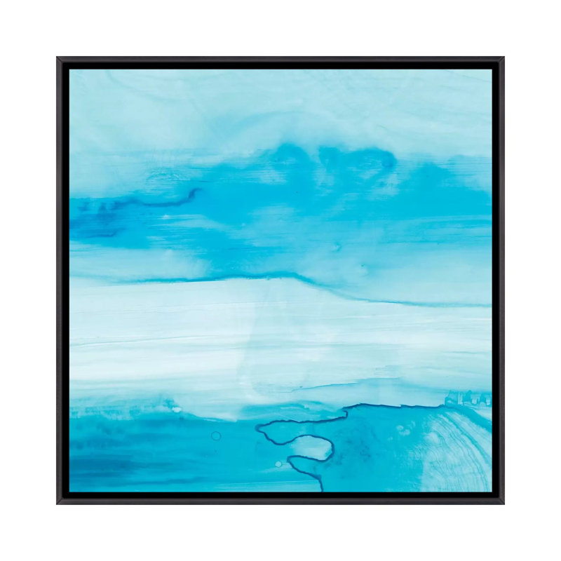 « Faire Waves II » par Ethan Harper, reproduction d’art, Aucun mat, Toile avec cadre noir patiné