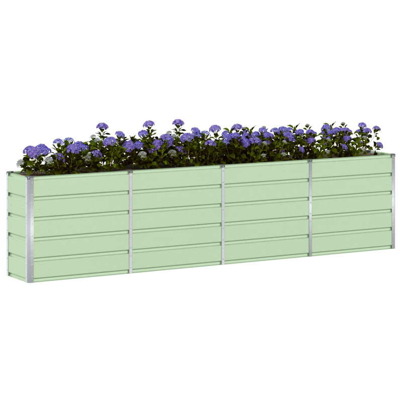 Planter Steel, 75cm H x 320cm W x 40cm D, Green