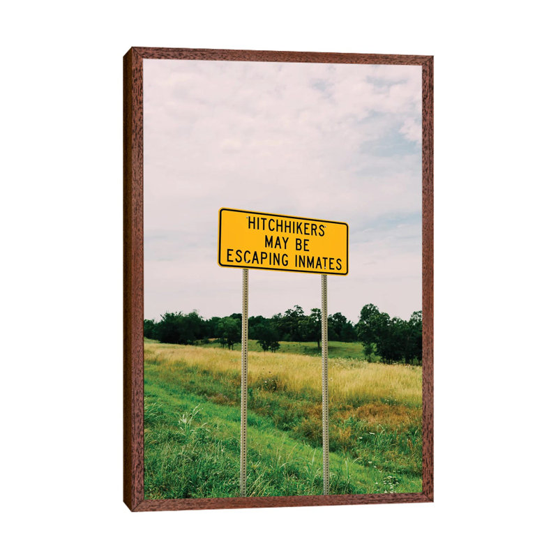 Hitchhikers 1 Piece Wall Art on Canvas, 66.04cm H x 45.72cm W x 3.81cm D, Classic Brown Wood Framed