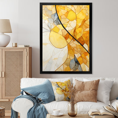 Panneaux solaires jaunes, collage de lumière du soleil II - Collages abstraits, art mural