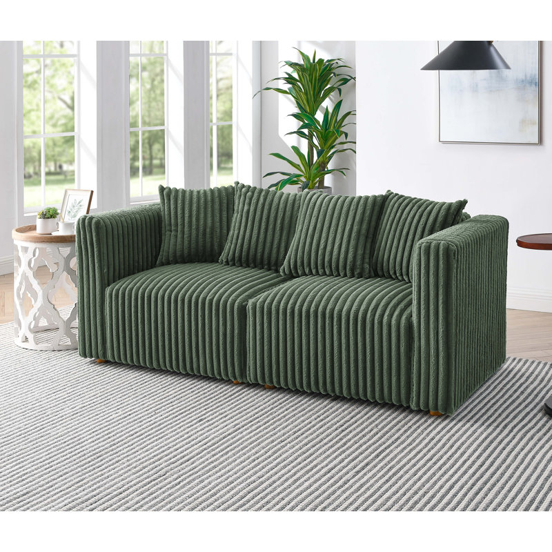 Causeuse CumDivock, Fausse fourrure vert foncé