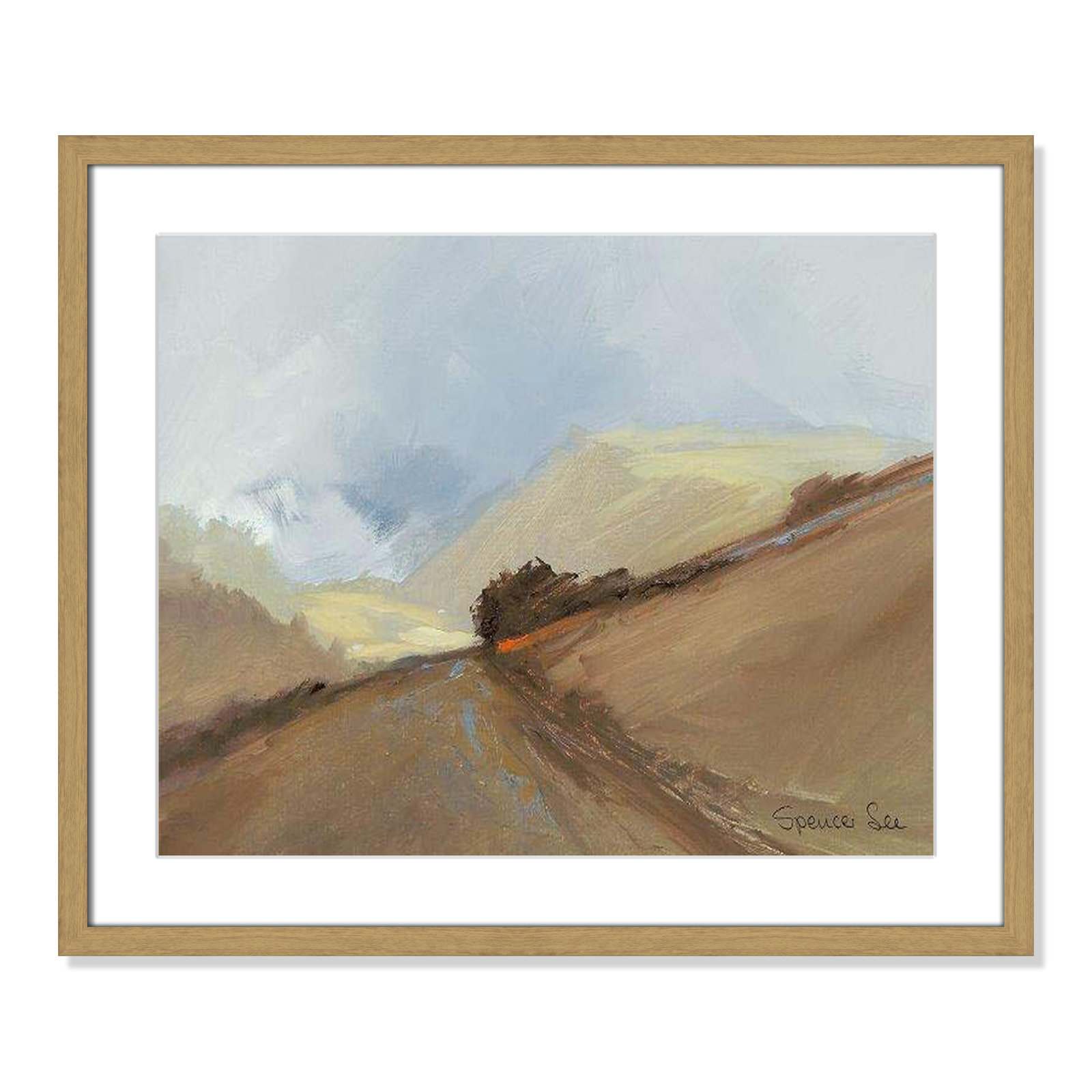 Heaven And Earth II by Spencer Lee, 21.5" H x 25.5" W x 0.75" D, Natural Framed