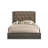 Fabric & Rustic Gray Oak Finish EK Bed