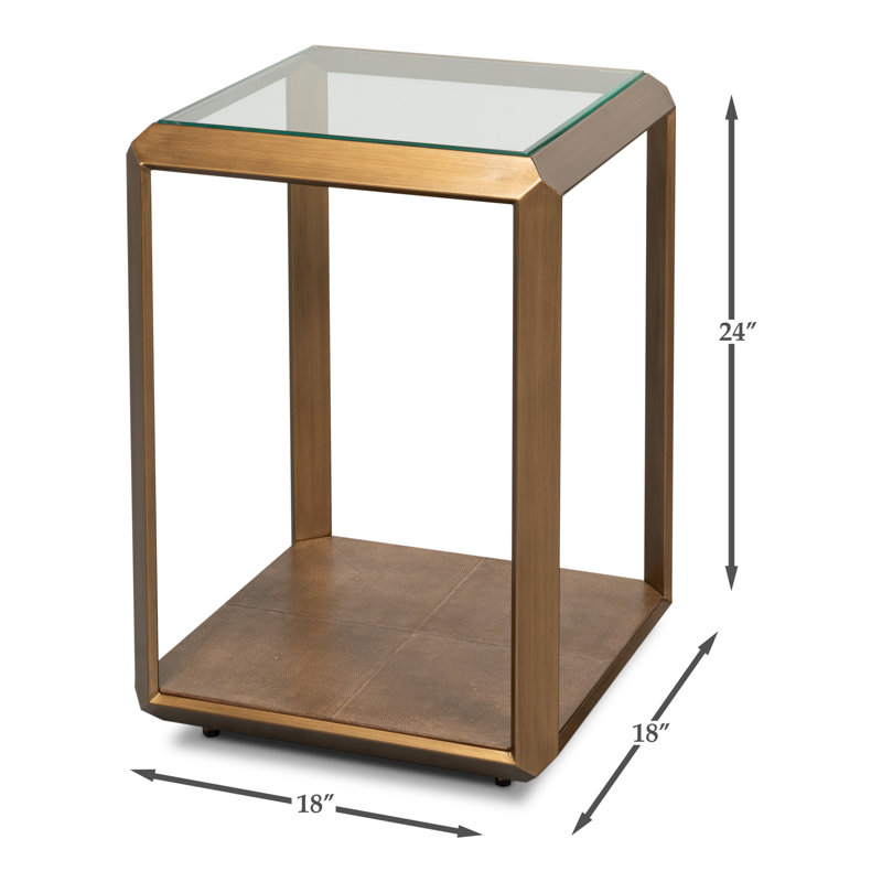 Gilbert Glass Top End Table