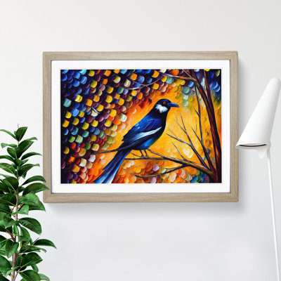 Magpie Bird Vol.4 Abstract - Single Picture Frame Painting