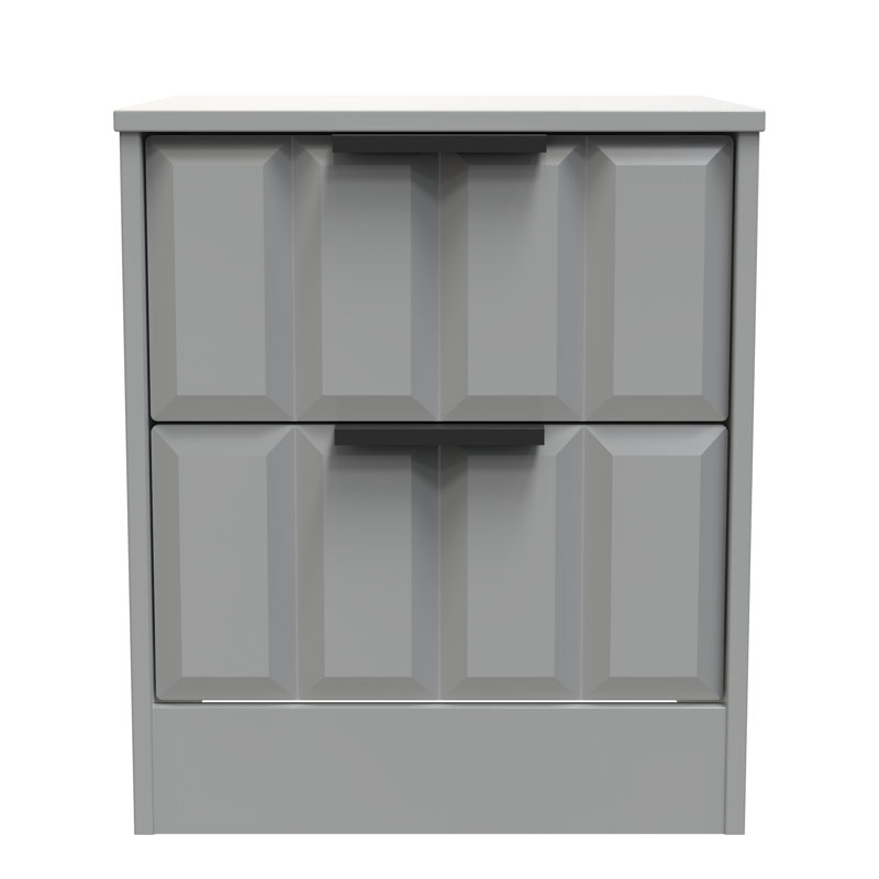 Doss 45cm W Manufactured Wood Bedside Table, Dusk Grey