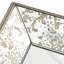 Miroir suspendu argent antique antique 20 po x 12 po avec caractéristique florale, version moyenne, plateau à miroirs, taille, plateau, leurre