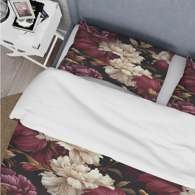 Ensemble de housse de couette Renaissance Revival Victorian, Housse de couette pour très grand lit et 2 très