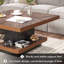Table basse industrielle carrée brune