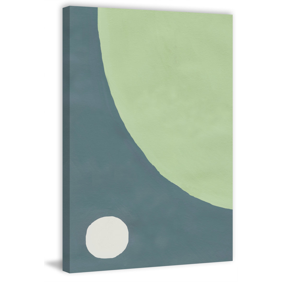 Green Circle Barrier by Marmont Hill - Wrapped Canvas Painting Print