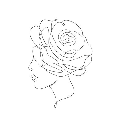 Femme sur fond blanc - impression sur toile tendue