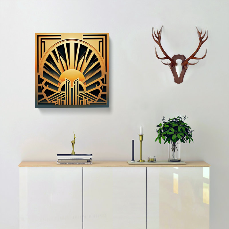 Sunset Ornamental No.1 - No Frame Print, 50cm H x 50cm W x 3cm D