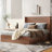 Kira Queen Solid Wood Platform Bed with lifting storage-1874756209-1874756204