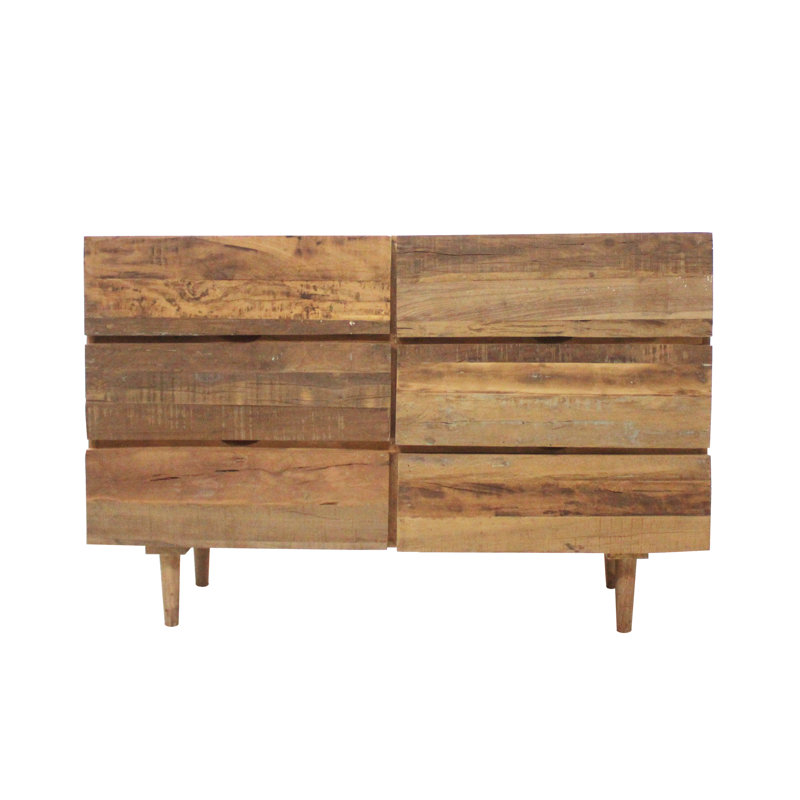 Joyner Solid Wood 130 cm W Chest of 6 Drawers
