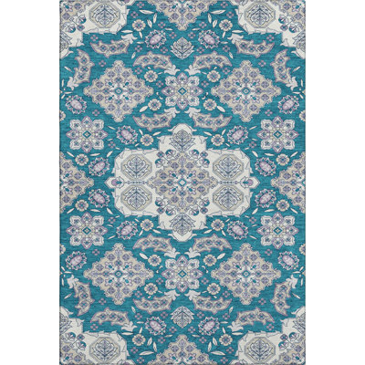 Premium Machine Washable Xamiera AMF1853 Global Rug