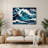 Nautical Waves patterns Blue Metal Wall Art-436529799