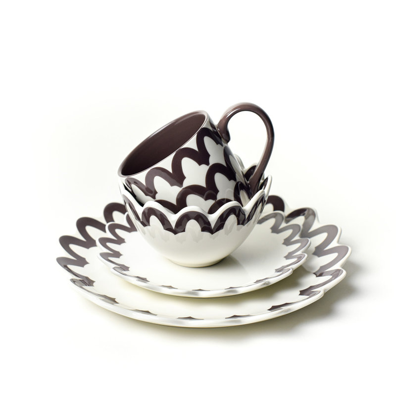 Russet Arabesque 4 Piece Place Setting, Brown
