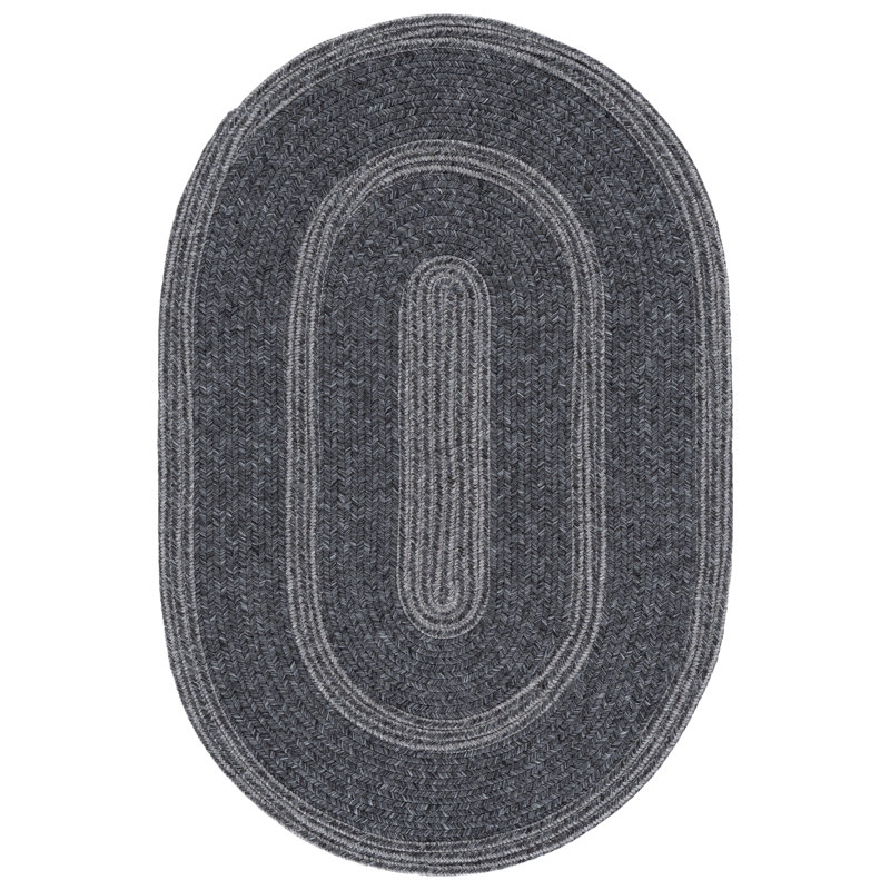 Braided 265 Hand Woven Performance Machine Washable No Pattern Rug, Oval 4' x 6'