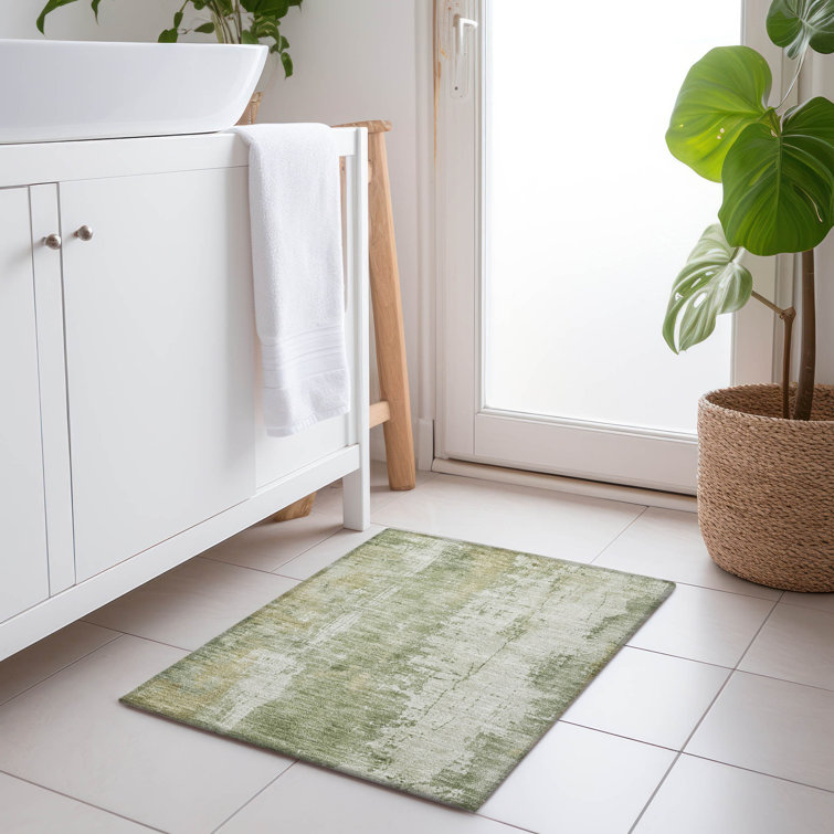 Machine Washable Indoor/Outdoor Claudian ACN1649 Sage Rug
