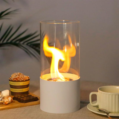 Gel Fuel Outdoor Tabletop Fireplace with Flame Guard