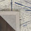 Beva Geometric Handmade White/Blue Area Rug-1584396291