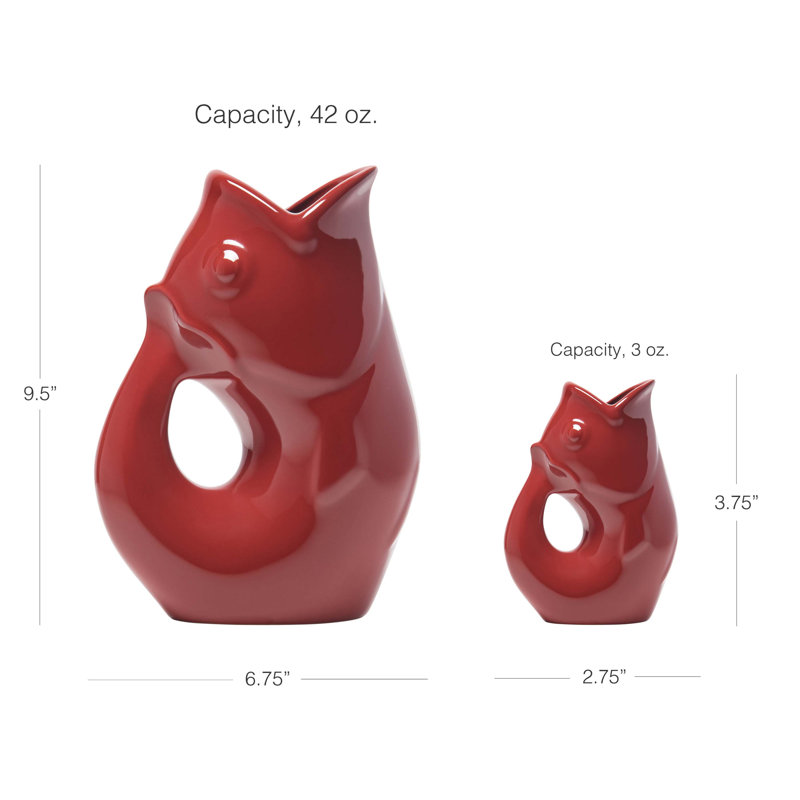 Pichet à poisson GurglePot, Rouge urbain