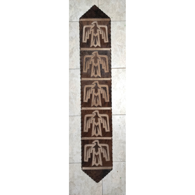 Chemin de table brun clair Thunderbird, L 120 po x P 12 po, Brun/brun clair