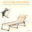Fauteuil de bronzage inclinable pour l'extérieur, chaise longue pliante rembourrée