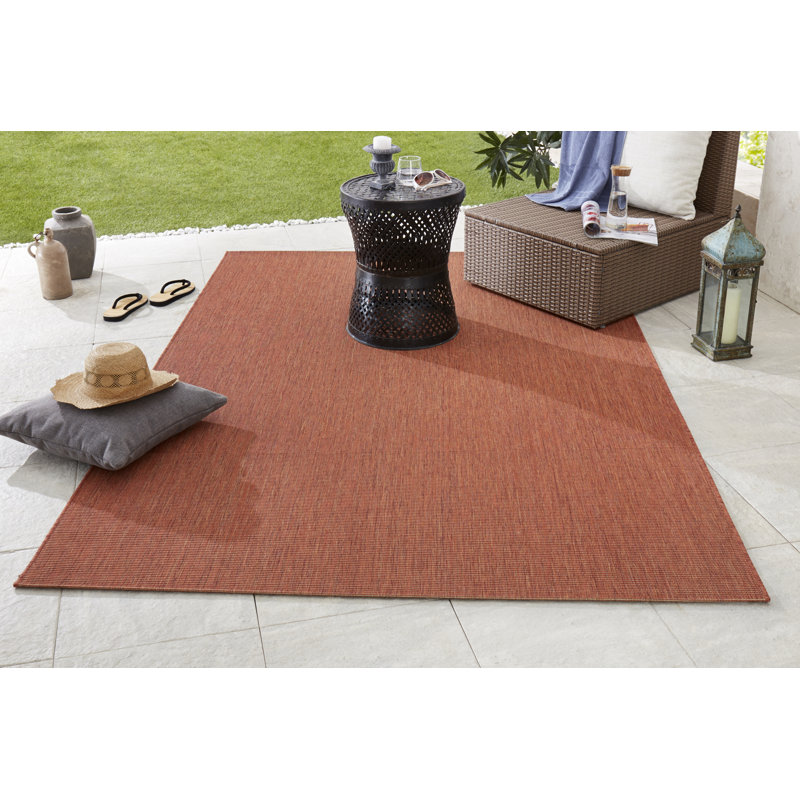 Meadow Flatweave Orange Rug, Rectangle 240cm x 340cm