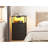 Nightstand With 3 Fabric Drawers,modern Bedside Table With Power Outlets,everyday Side Table With Led Light Strip,end Table With A Large Storage Shelf(2 Set)