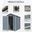 Remise de rangement extérieure en plastique avec plancher-118170306